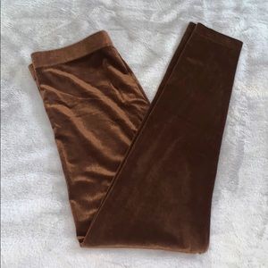 RARE Henri Bendel Velvet Leggings Size Large